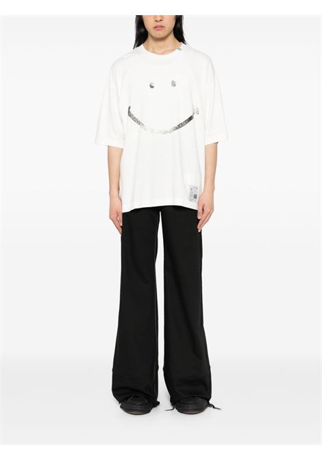 smily face printed tee man white MAISON MIHARA YASUHIRO | J14TS782WHITE